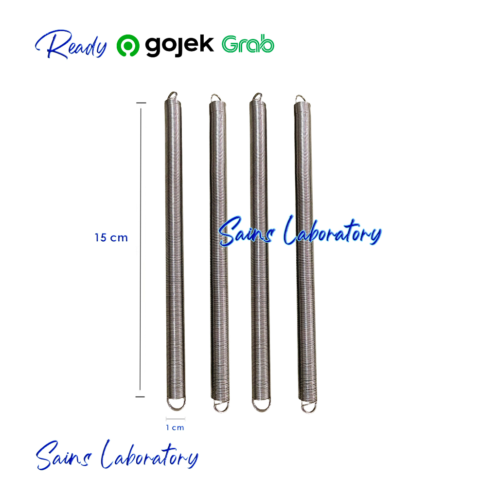 Per Pegas Diameter 1 cm Panjang 15 cm Pegas Spiral Praktikum Fisika Percobaan Hukum Hooke Baja