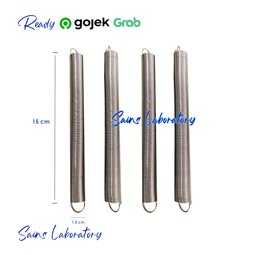 Per Pegas Diameter 1,5 cm Panjang 15 cm Pegas Spiral Praktikum Fisika Percobaan Hukum Hooke Baja