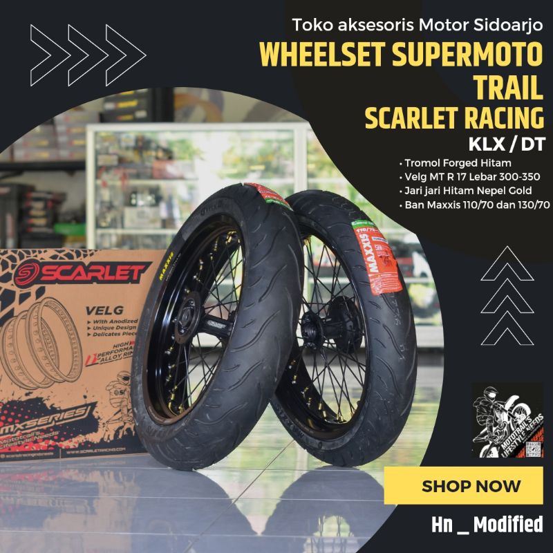 Velg Wheelset SUPERMOTO SCARLET RACING FORGED trail KLX CRF WR155