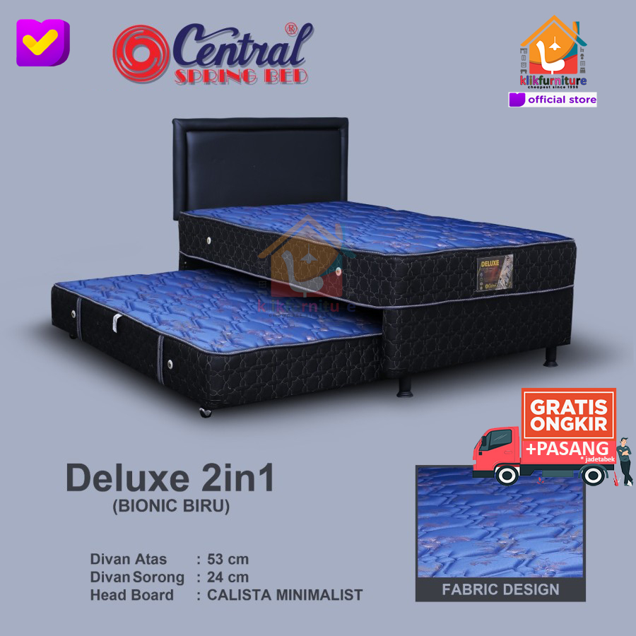 Springbed Central Deluxe 2 in 1 Sorong Sandaran Calista Minimalis