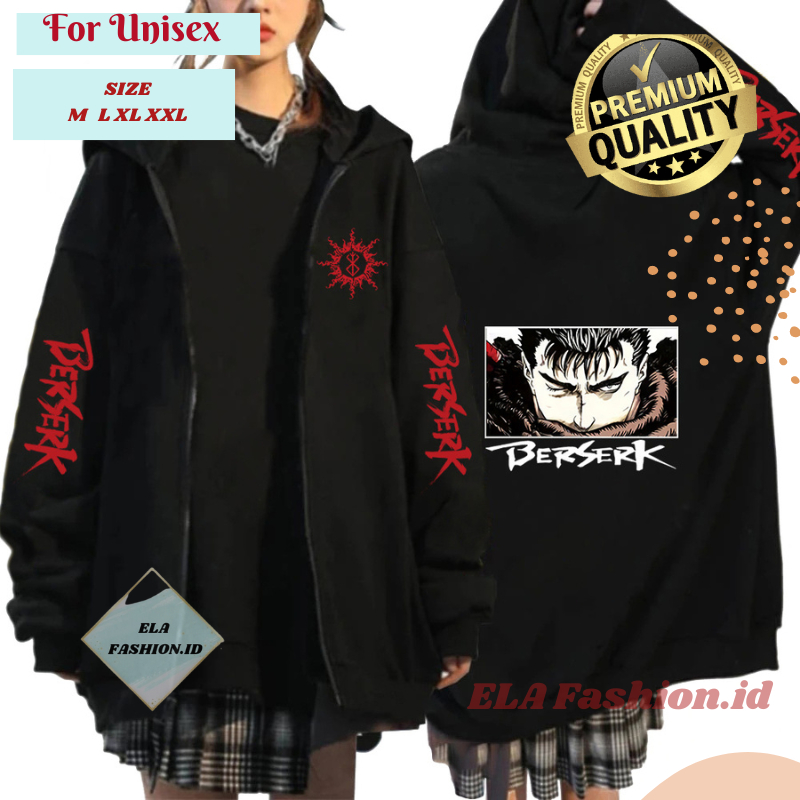Jaket Zipper Berserk Manga Anime WIBU
