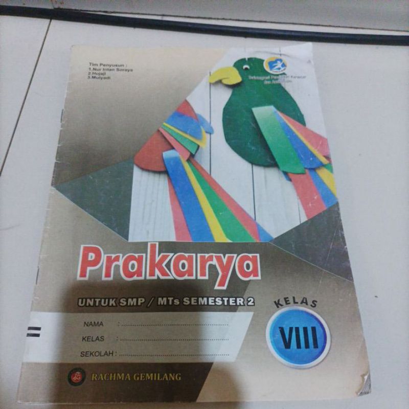 

buku LKS prakarya kelas 8 SMP kelas 2 penerbit rachma Gemilang terintegrasi pendidikan karakter dan anti korupsi kurikulum 2013 buku LKS prakarya semester 2 SMP kelas 8 bekas