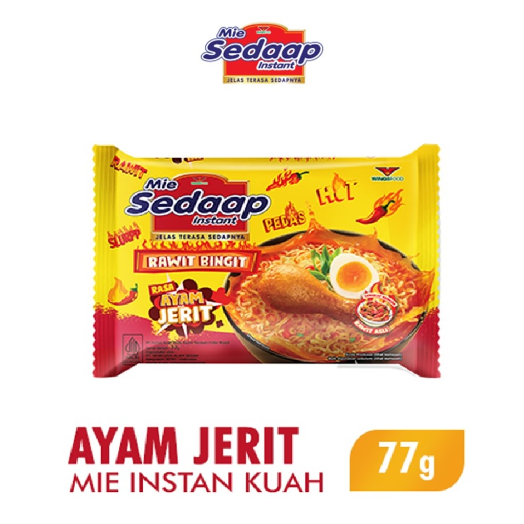 

Mie Sedap Rasa Ayam Jerit Rawit Bingit 77 gr - Mie Sedaap