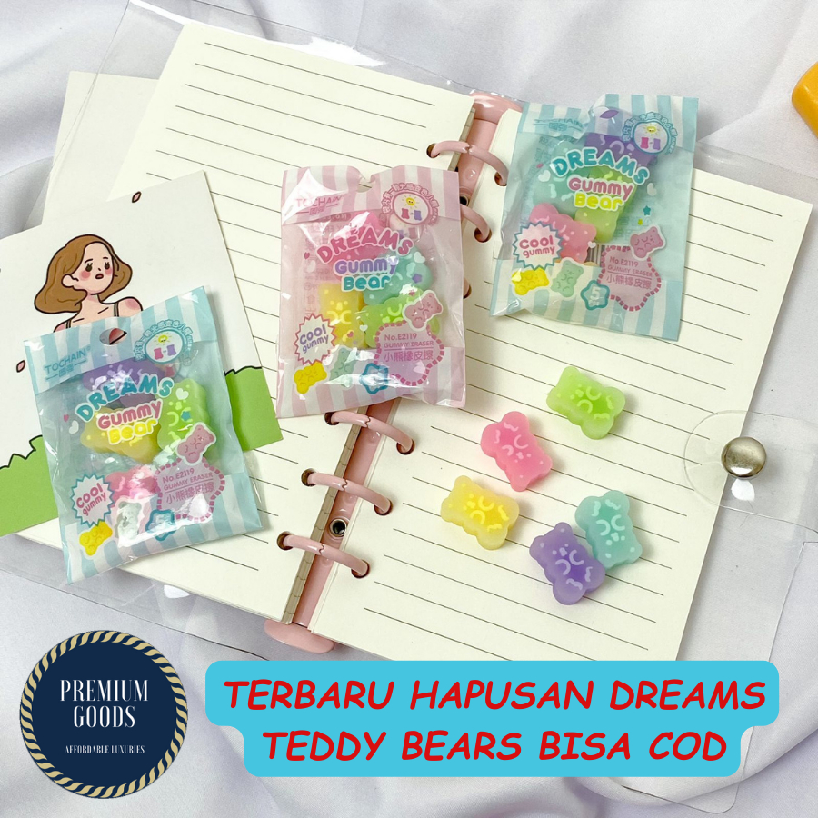 

PENGHAPUS KARET / SETIP / HAPUSAN DREAM GUMMY BEAR TOCHAIN E2119 3D RUBBER ERASER TEBAL MIRIP BANGET