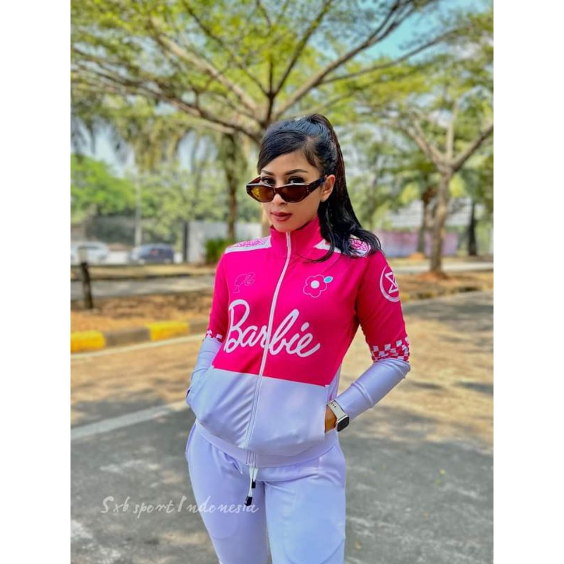 SXB SPORT-STELAN OLAHRAGA SENAM WARITA TERBARU ORI SXB GIRL COLOUR PINK ONE JAKET AND JOGGER