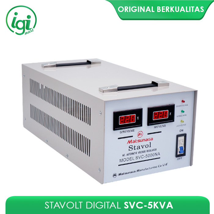 STAVOLT SVC DIGITAL 5000W MATSUNAGA STAVOL STABILIZER LISTRIK 5000VA