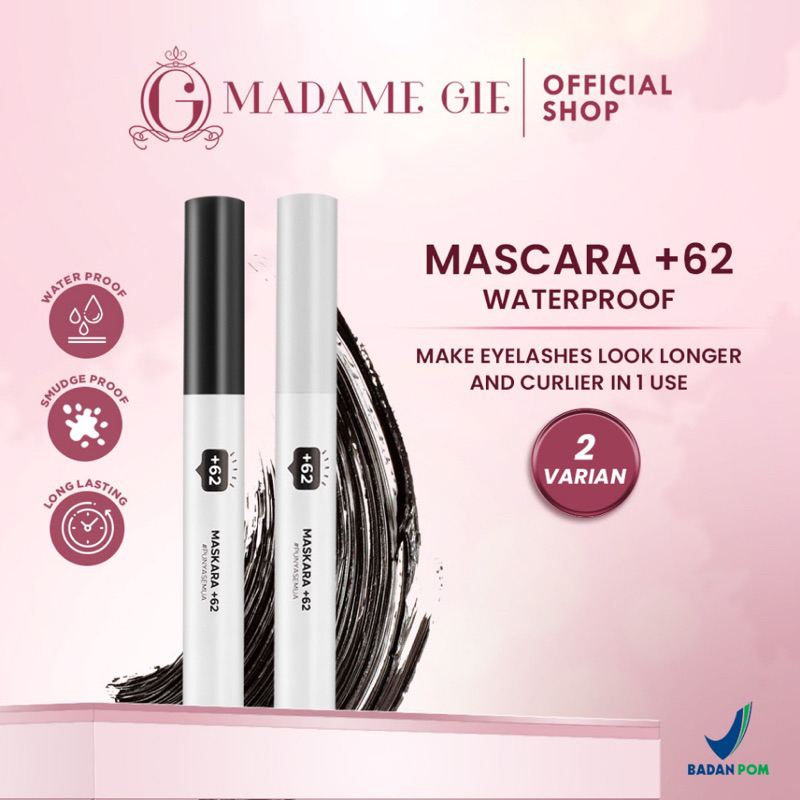 Madame Gie Mascara +62 / Waterproof / Black / Clear