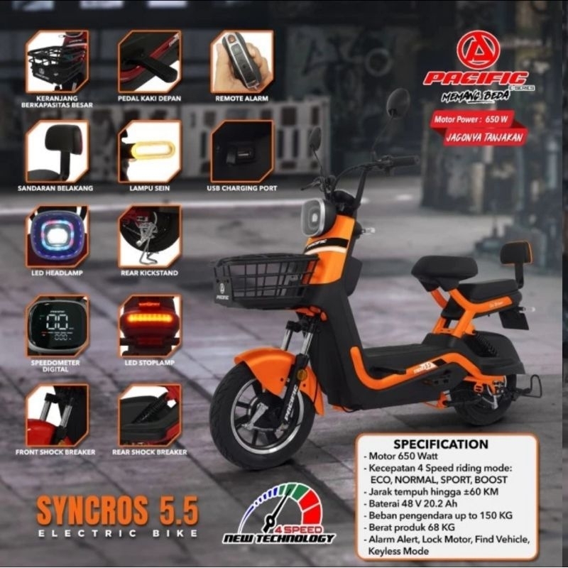 Sepeda Listrik Ebike Pasific Exotic Syncros 5.5 Syncros 55 Sincros 5.5