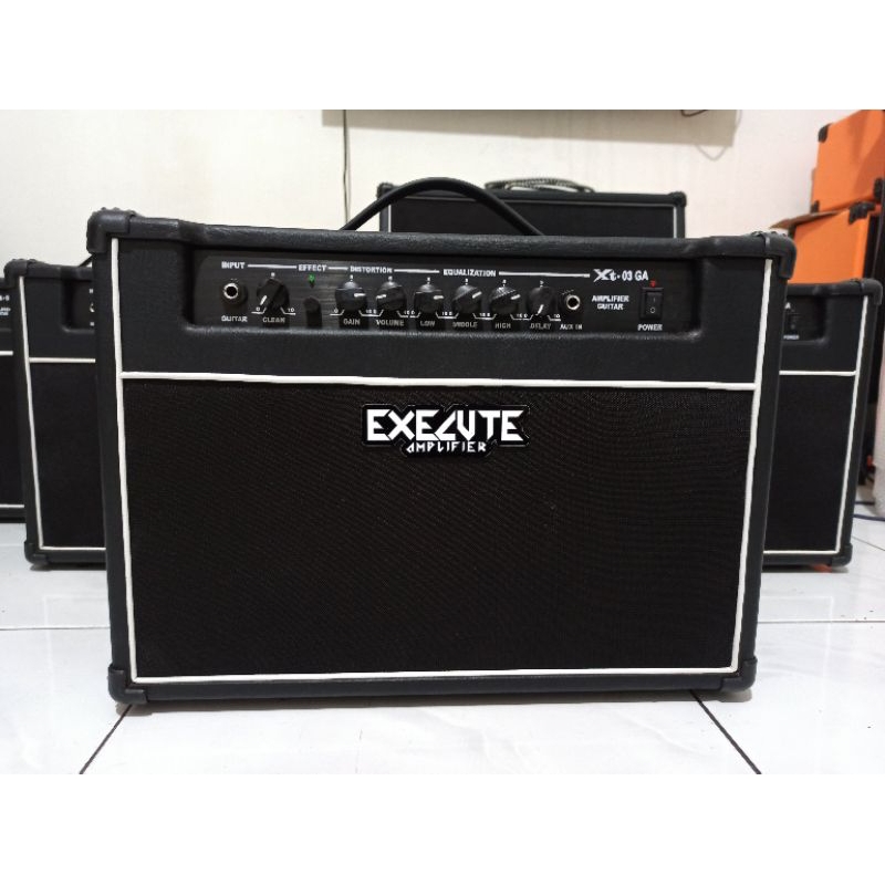 ampli gitar execute original 3 input gitar dan aux/mic berkualitas