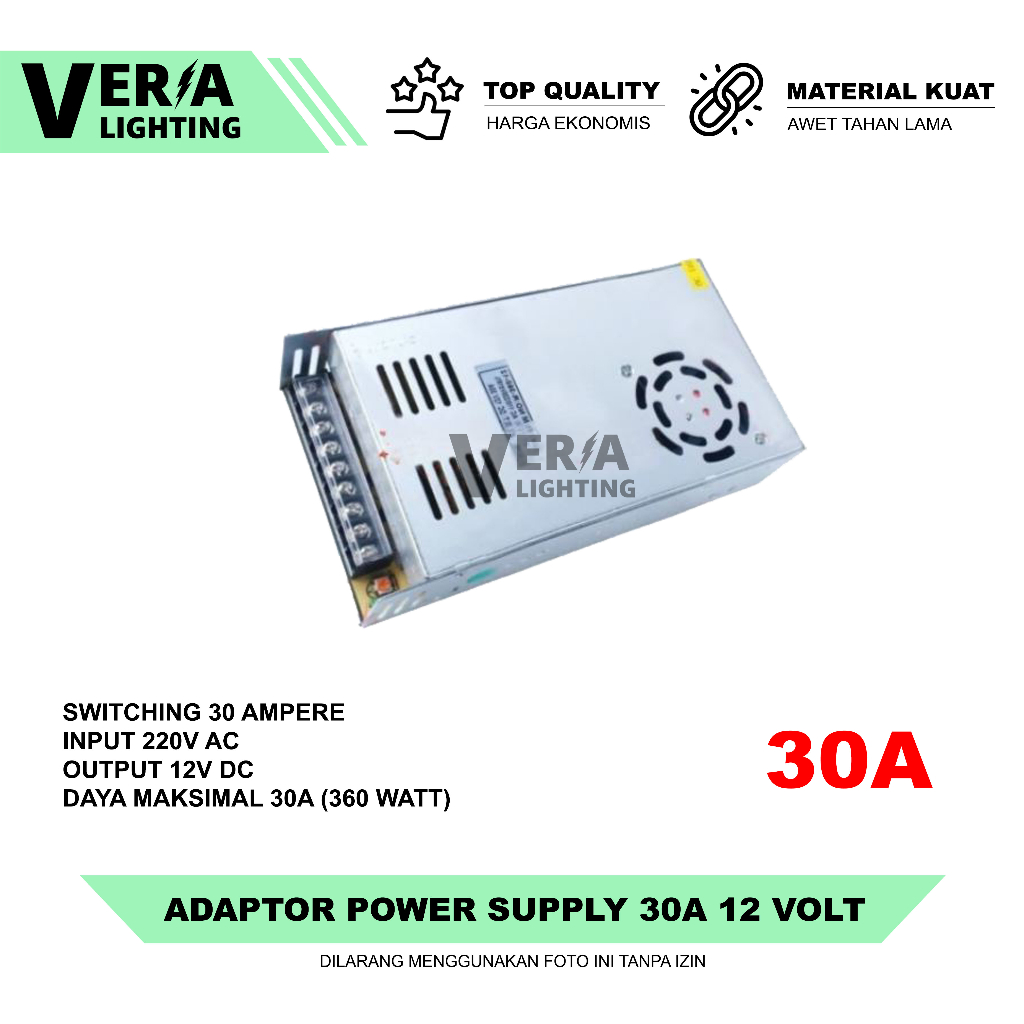 Adaptor Power Supply 12V 30A Switching LED Trafo 30 Ampere
