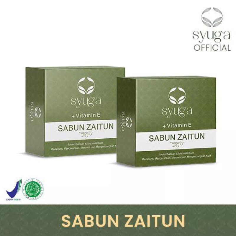 SYUGA SABUN ZAITUN WITH VITAMIN E OLIVE BAR SOAP 100gr