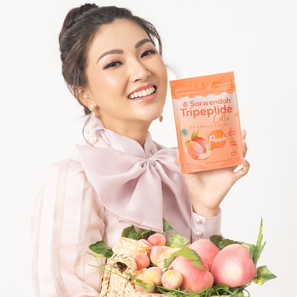 Call Me Glow Peach By Sarwendah Collagen Drink Minuman Pemutih Badan Minuman Kecantikan Beauty Drink