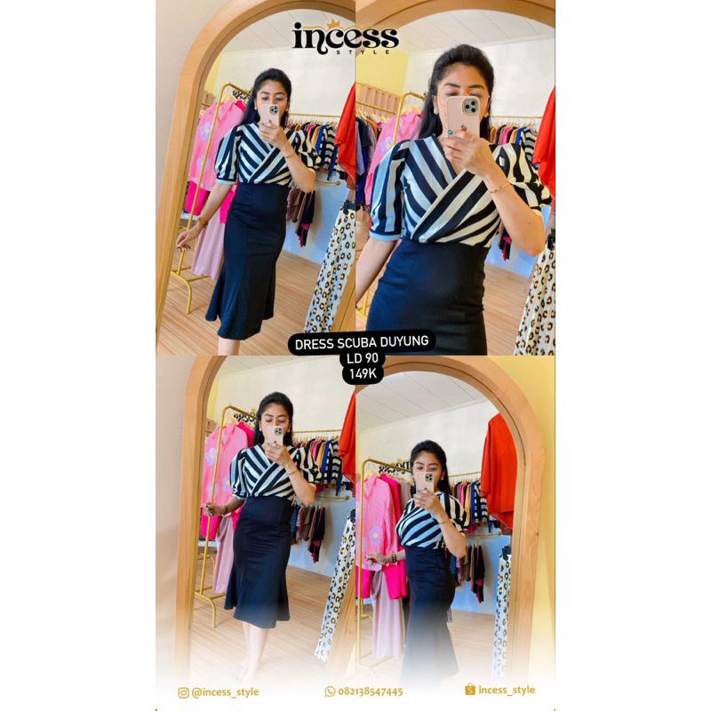 dress scuba duyung / dress kekinian