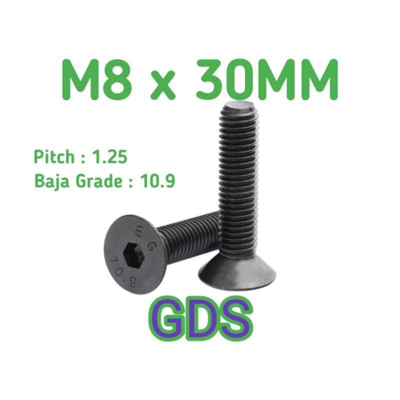 Verseng L Baja M8 x 30 / JFL Baja 10.9 / Countersunk 10.9 M8 x 30