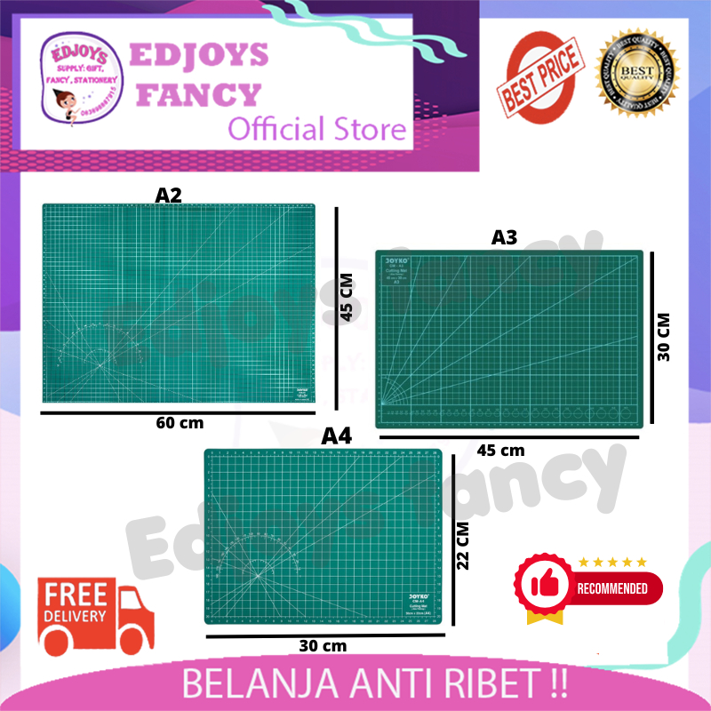 

Joyko alas potong tahan gores cutting mat double sided ukuran A2 A3 A4 Joyko CM-A2