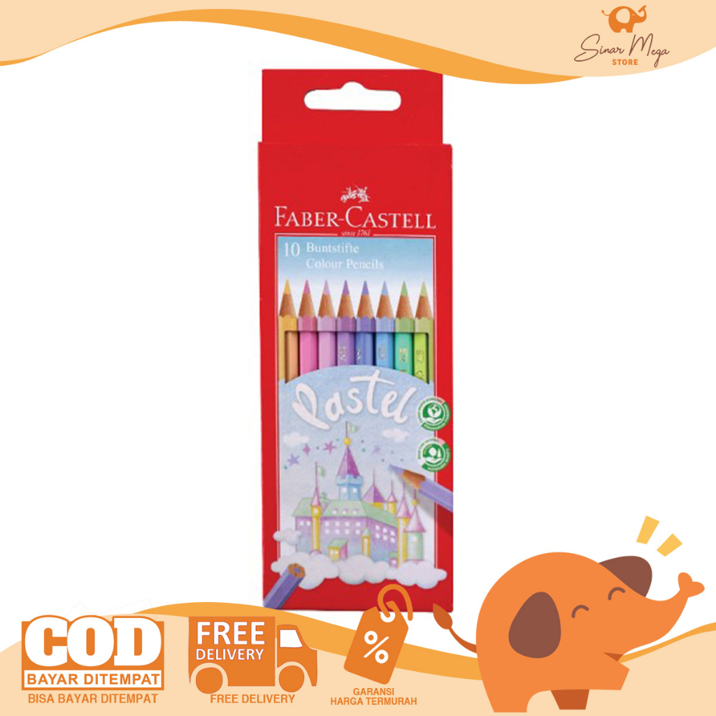

Faber Pensil Warna 10 Pastel Colours / Pensil Warna Pastel 10 Warna Color