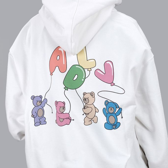 ADLV Balloon Teddy Bear White Hoodie