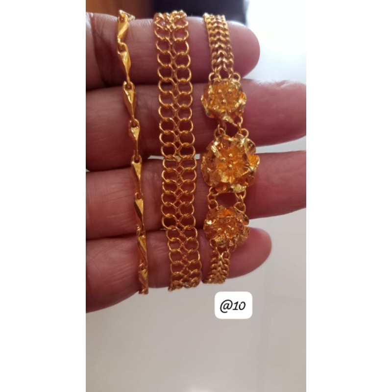 ACC gelang wanita/gelang emas 24k 99.9%/gelang emas london 10gram