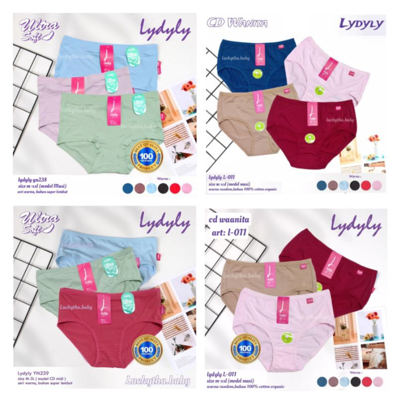 6pcs_ CD LYDYLY size M.L.XL.XXL / CELANA DALAM WANITA LYDYLY 011 / lydyly yn238 / lydyly 011