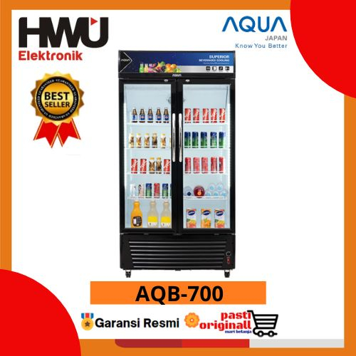 AQUA AQB700 SHOWCASE 2 PINTU 464 Liter / DISPLAY COOLER 4 Rak AQB-700