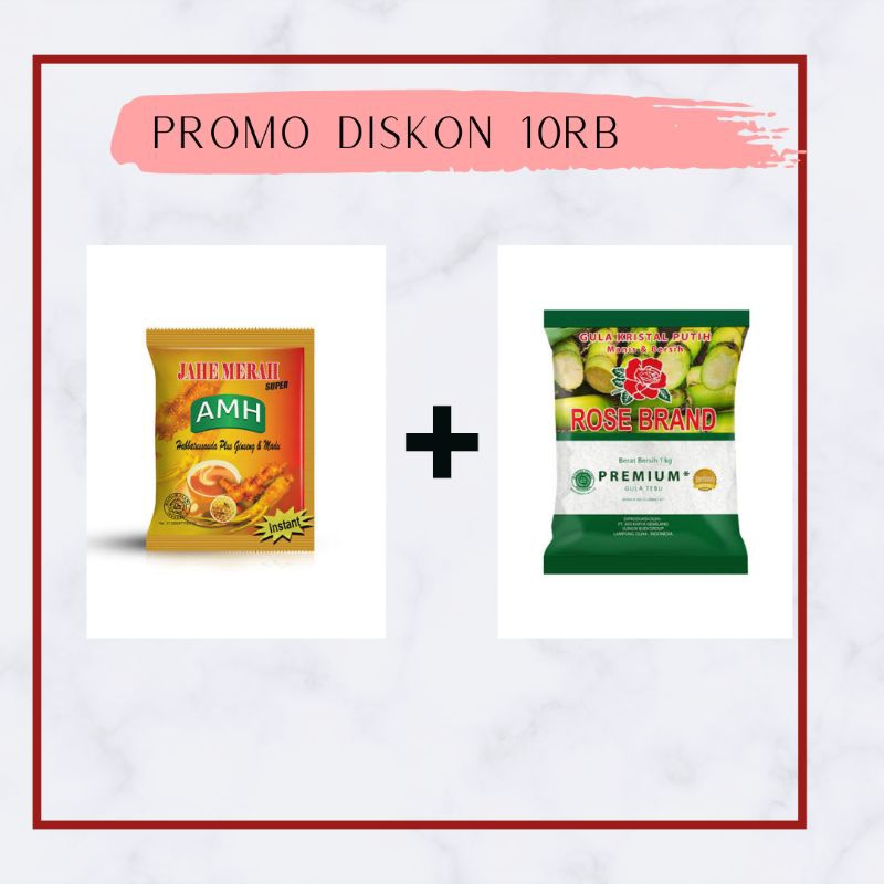 

Gula 1kg + 3 sachets AMH jahe merah