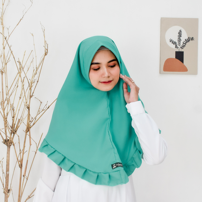Hijab instan Khimar Rempel Pet antem Jilbab Instan matt wolfis
