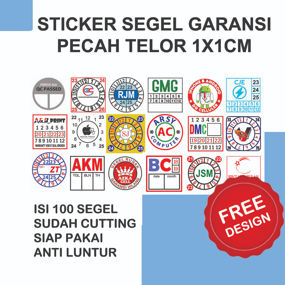 

STICKER GARANSI PECAH TELUR, SIAP PAKAI, PRINT &CUT, DESAIN FREE