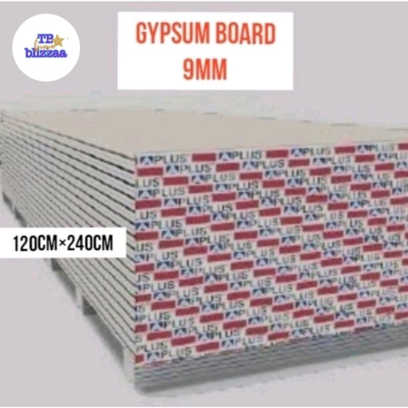 Gypsum Board 9mm / Papan Gipsum 9mm / A Plus Board 9mm Gypsum A+ Plafon