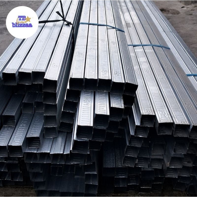 Hollow Galvalum 4x4 / Besi Holo 4x4 Galvalum 4Mtr Alum Profil / Hollow Gypsum 4Mtr