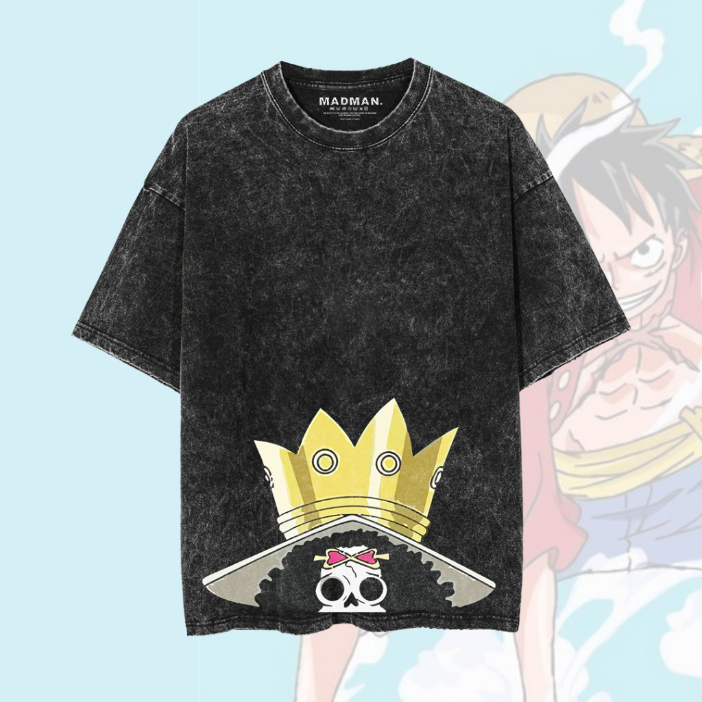 MADMAN Kaos ANIME Oversize Washed ONE PIECE "BROOK" | PSOP - 1 WO