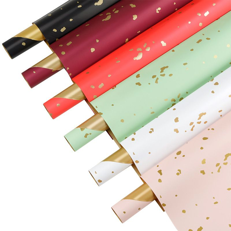 

SUPPLYFLORIST - KERTAS BUKET CORAK SISI GOLD KERTAS CELLOPHANE FLOWER WRAPPING