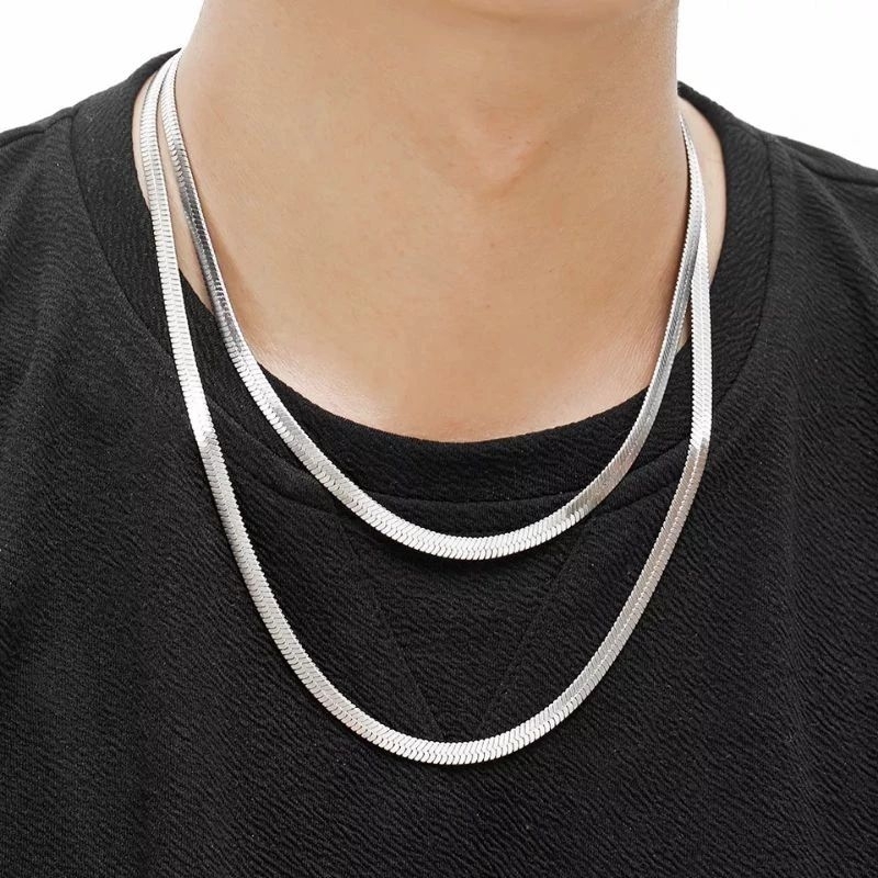 KALUNG TITANIUM PRIA WANITA MODEL PIPIH BESAR ORIGINAL TITANIUM ASLI ANTI KARAT DAN TIDAK BAKALAN LU
