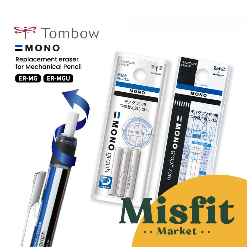 

Tombow Replacement Eraser Refill for Mono Mechanical Pencil Isi Ulang Pensil Mekanik Penghapus