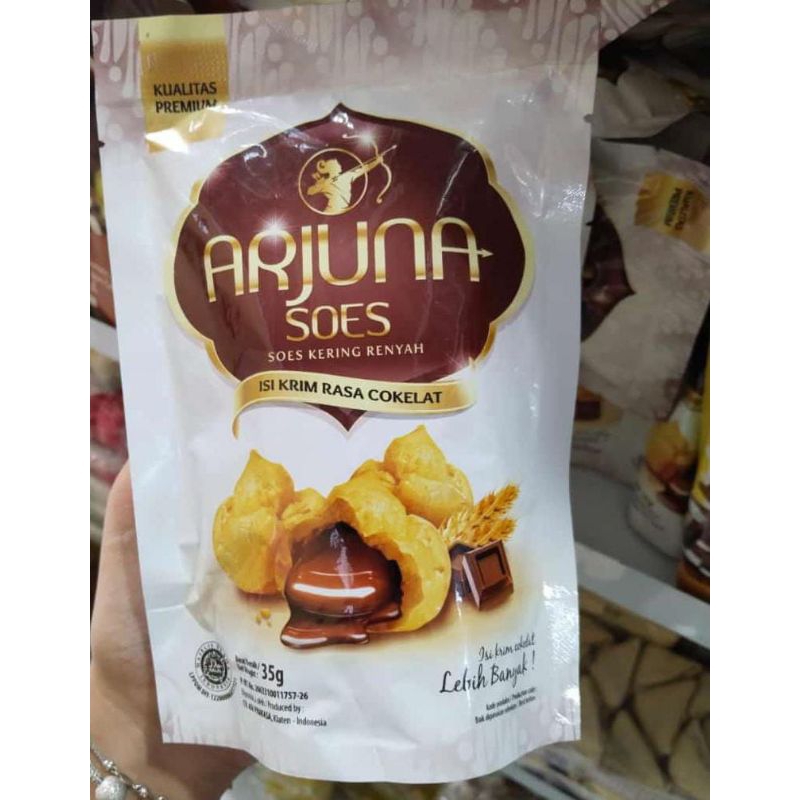 

Ready Arjuna Soes Kering Isi Krim Cokelat (35gr)