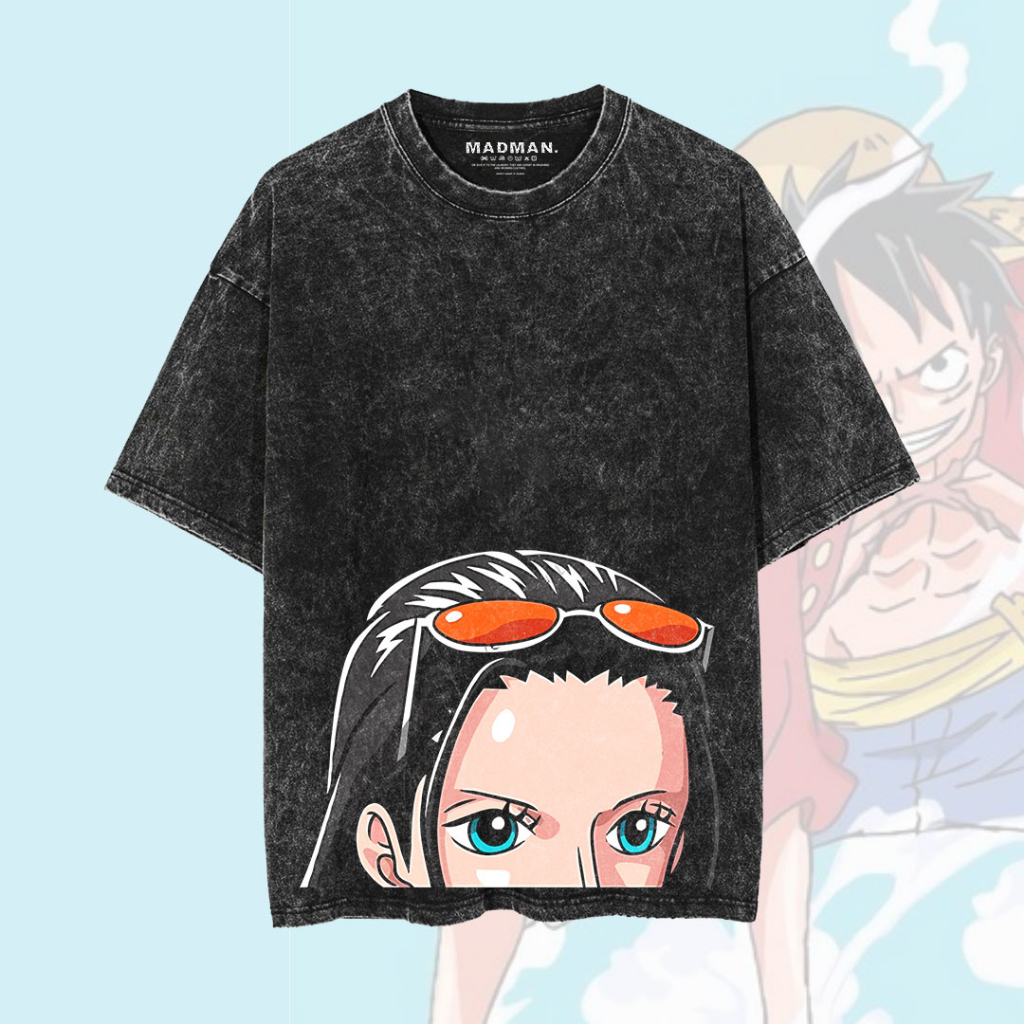 MADMAN Kaos ANIME Oversize Washed ONE PIECE "ROBIN" | WO PSOP - 7