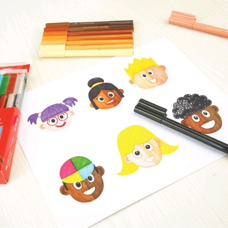 

mdn Faber Connector Pen 10 Color (Skin Tone) Spidol Warna