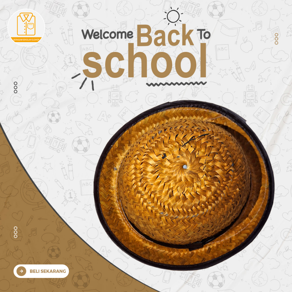 topi pramuka bambu perempuan sd