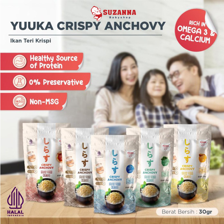 

Yuuka Food crispy Anchovy 30g - Ikan Teri Krispi