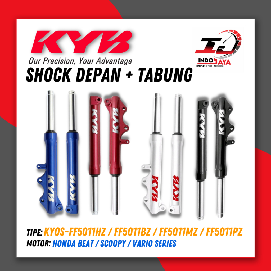 SHOCK DEPAN + TABUNG KAYABA KYOS-FF5011 SERIES UNTUK BEAT / VARIO / SCOOPY / SHOCK AS / FRONT FORK P