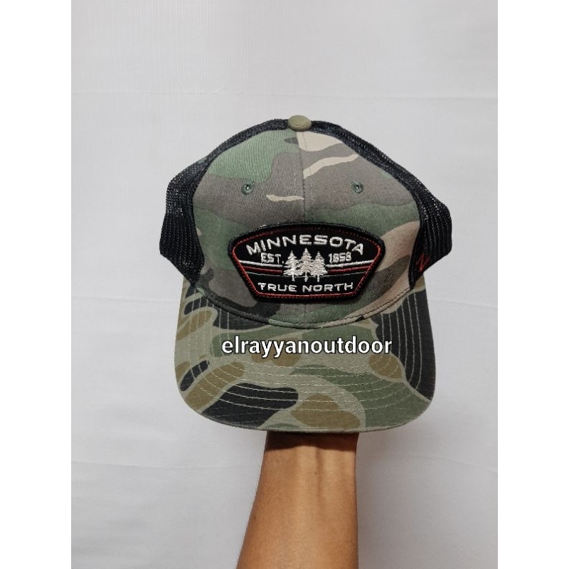 TOPI MINNESOTA ZEPHYR TRUCKER HAT CAMO/BLACK