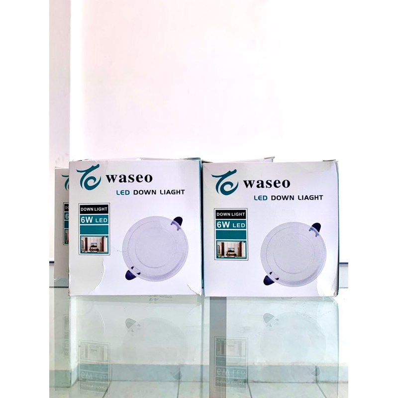 lampu LED downlight waseo 3 warna 6watt