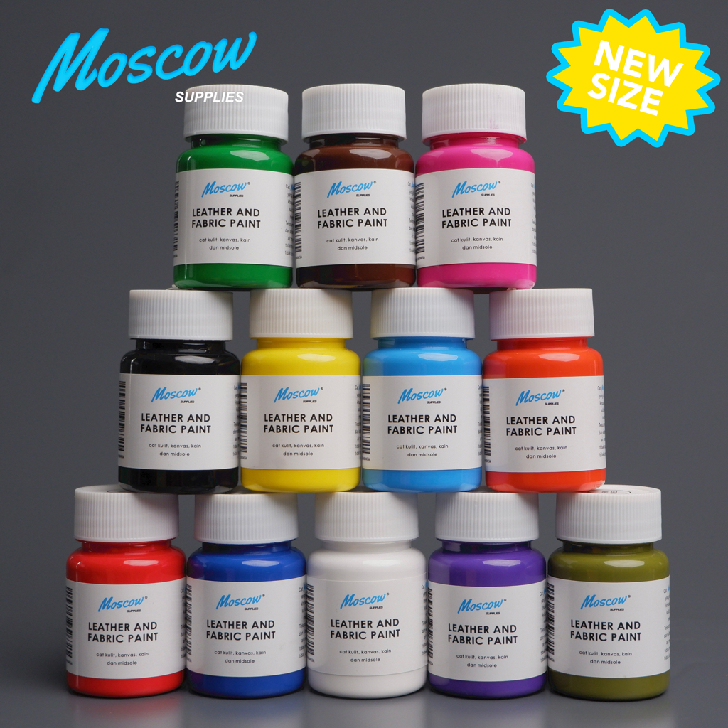 Cat Sepatu, Cat kanvas, Cat kain, Cat Kulit,Cat Sol sepatu,Cat lukis jaket&sepatu Moscow not Angelus