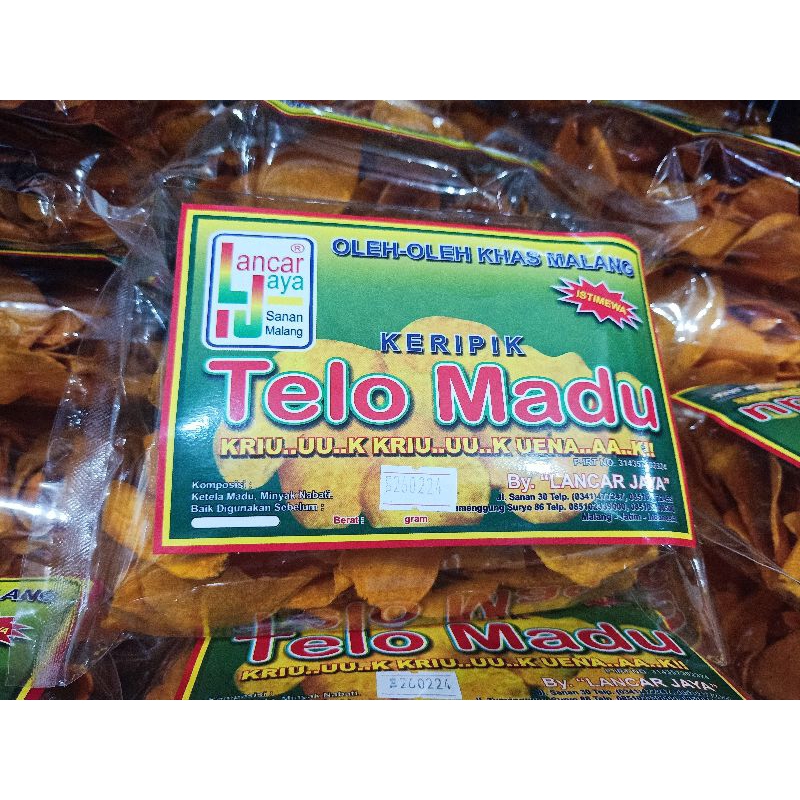 

Keripik Telo Madu Lancar Jaya /ketela/keripik/kripiktelo/oleh-olehkhasmalang