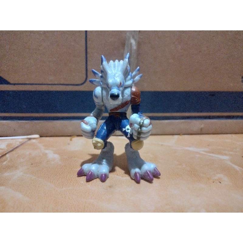 Action Figur Digimon WEREGARURUMON original Bandai mainan figur digimon artikulasi langka