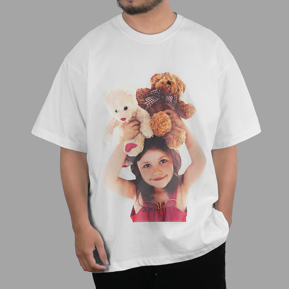 ADLV Double Bear Girl White Tee