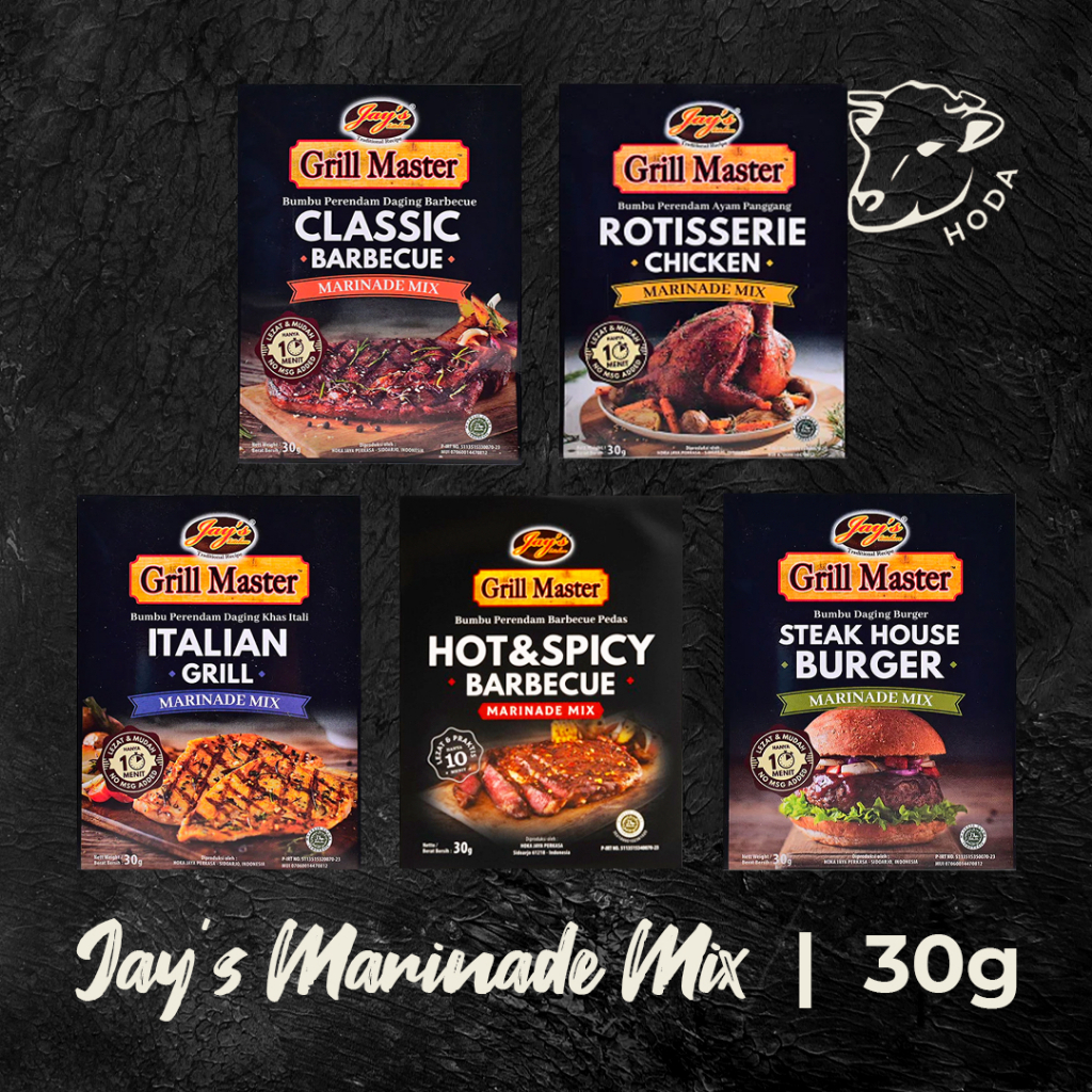 

Jay's Grill Master Marinade Mix BBQ / Italian / Rotiserrie / Hot&Spicy / Steak House Burger
