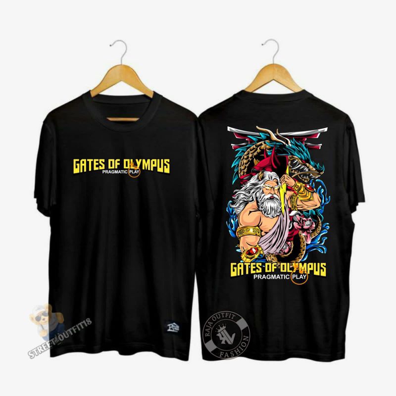 Kaos distro T-shirt baju pakaian game pragmatic play gates Of Olympus Slot Cewe/cowo/pria/wanita