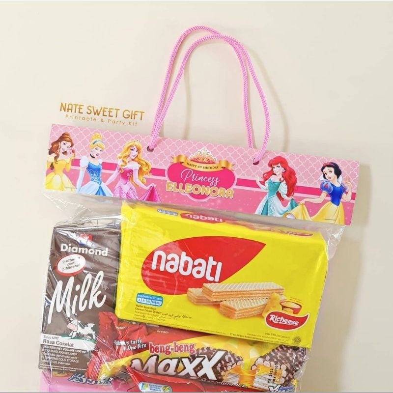 

PRINCESS THEME Snack Label Birthday Souvenir Muat 4kg!!