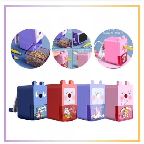 

7S Rautan Pensil Putar Serutan Meja Karakter Lucu Rautan Anak Sekolah Karakter Rautan Pensil Dengan Pegangan