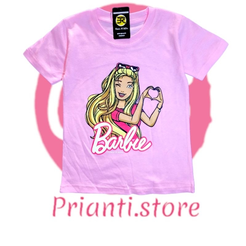 Kaos Anak Barbie 3rkids Katun 30s Baju Atasan Anak Perempuan Barbie 1-10 tahun